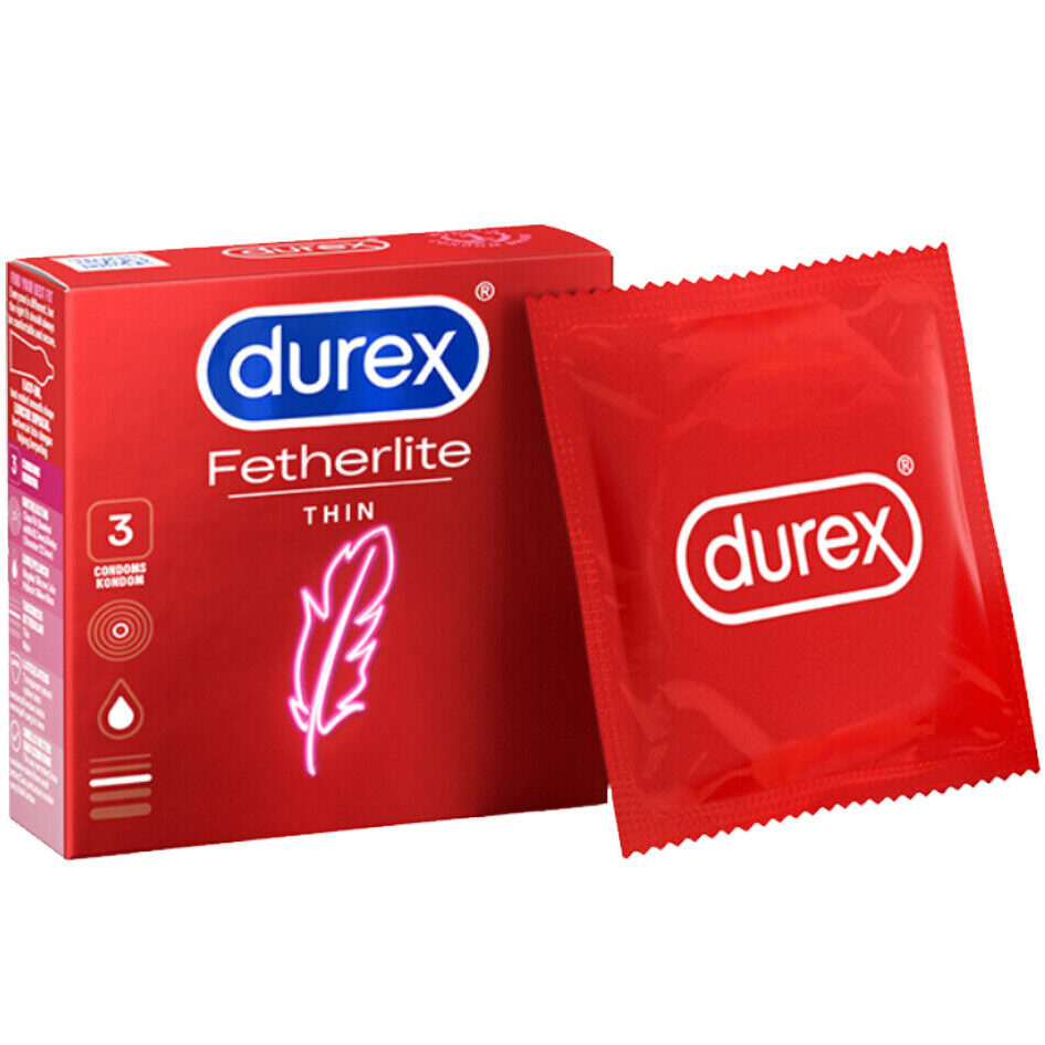 Durex Fetherlite Condoms 3s (12-Pack) - Ultra-Thin for Maximum Sensitivity & Pleasure | Trusted Quality