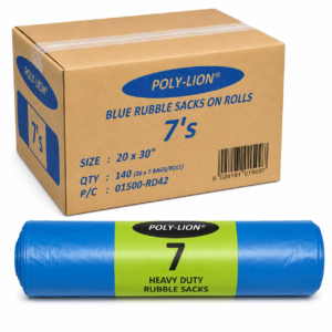 Sacks on Rolls 7's - Heavy-Duty - Builders Rubble Sacks - 20x30 in (140 bags)