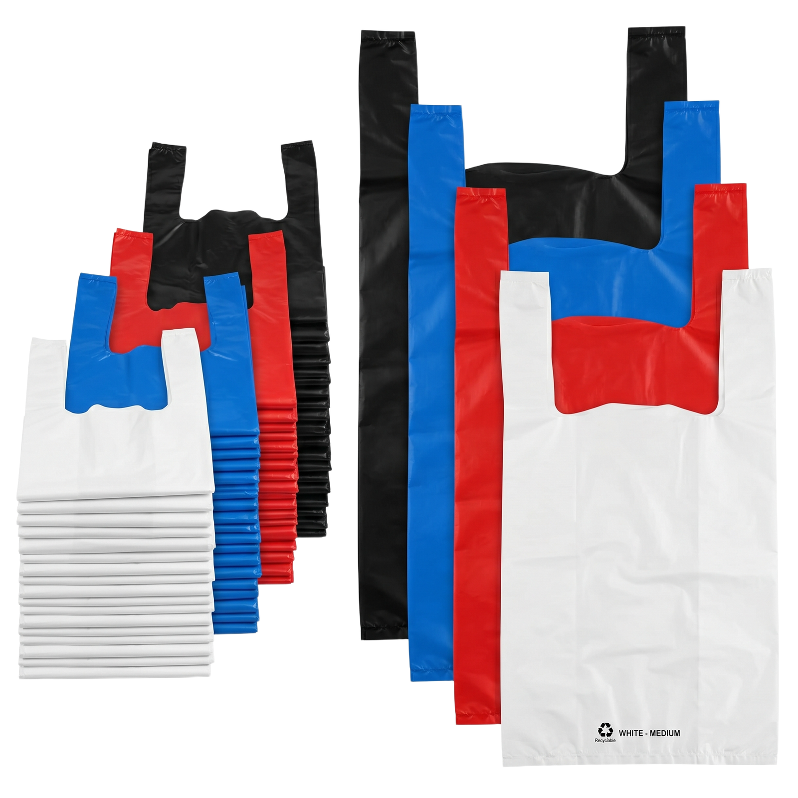 Vest Carrier Bags (Several Colours Available) 2000 Bags - Hi-Tensile HD Vest Carriers