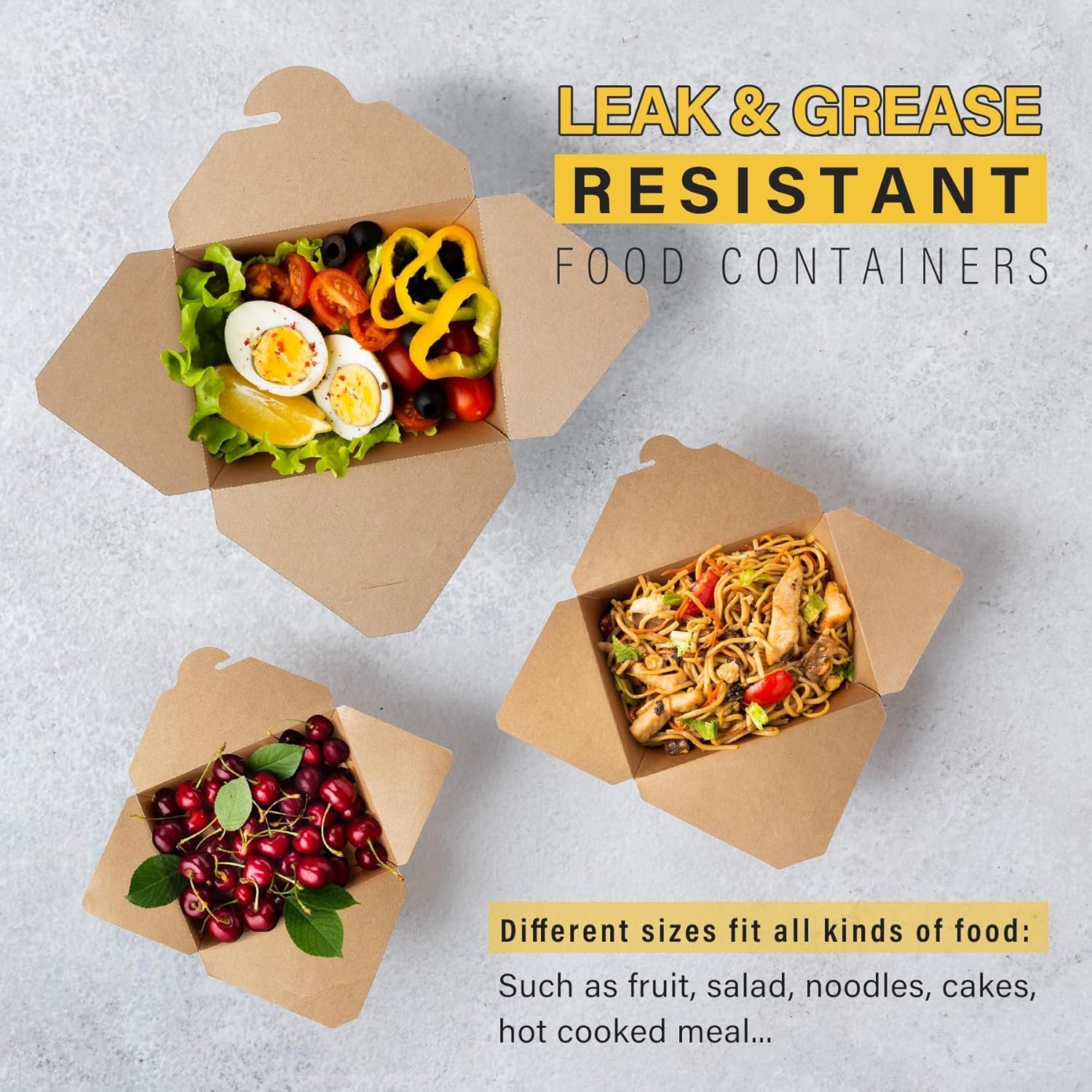 Brown Kraft Deli Boxes/Burger Boxes - Leakproof for Hot & Cold Products (All Sizes Available) - Image 2