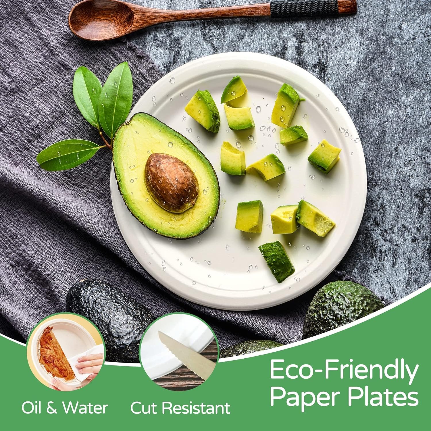 Bagasse Plates (500 pcs) - Containers For Hot/Cold/Oily Food - Eco-Friendly (7" & 9" All Sizes Available) - Image 6