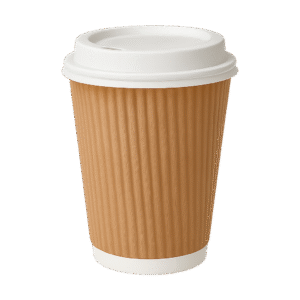 Coffee Cups KRAFT Ripple Wall - (500 Pcs) All Sizes Available