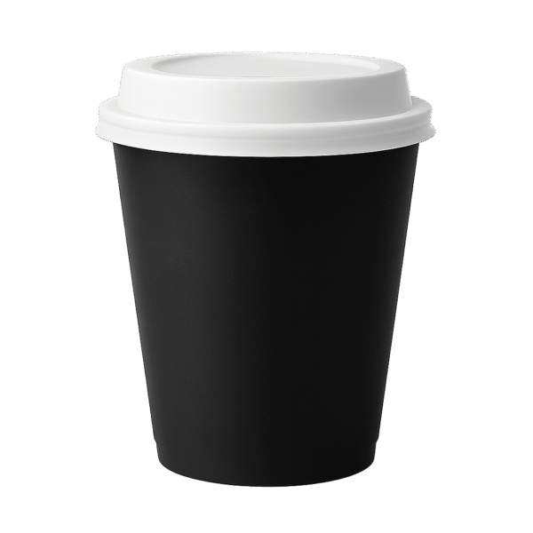 Coffee Cups Black Double Wall - (500 Pcs) All Sizes Available