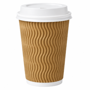 Coffee Cups KRAFT Ripple Wall - (500 Pcs) All Sizes Available