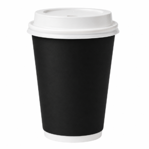 Coffee Cups Black Double Wall - (500 Pcs) All Sizes Available