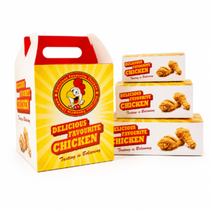 Chicken Boxes for Takeaway (400 pcs) - Fried Chicken Boxes Cardboard Containers