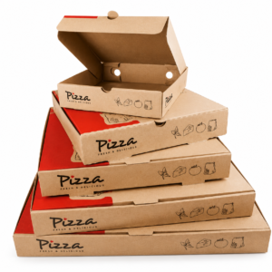 Pizza Boxes (100 pcs) Cardboard Box Container - All Sizes Available - With Generic Print