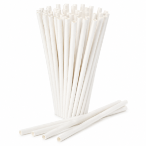Smoothie Straws - White Paper Straws (200pcs)