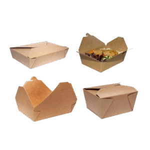 Brown Kraft Deli Boxes/Burger Boxes/Trays (300 pcs) - All Sizes Available - Leakproof for Hot & Cold Products