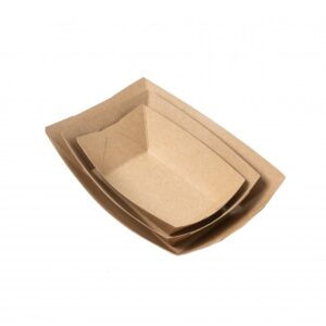 Brown Kraft Trays (1000 pcs) - Food Trays for Hot & Cold Food - Eco-Friendly - All Sizes Available