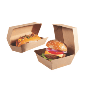 Corrugated Burger Boxes - 200 pcs (All Sizes Available) - For Takeaway - Logo Printing also Available