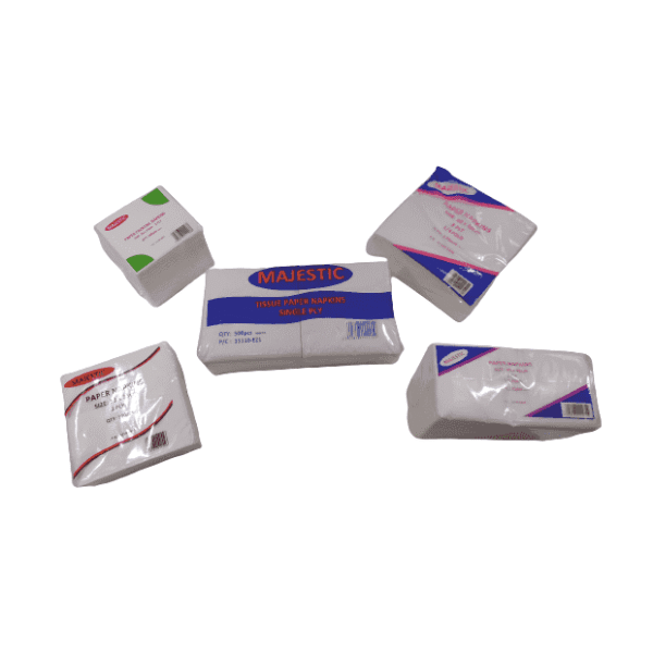 Napkins (10 Packs) For Catering Business (Each Pack Contains 500 Napkins) - All Sizes Available