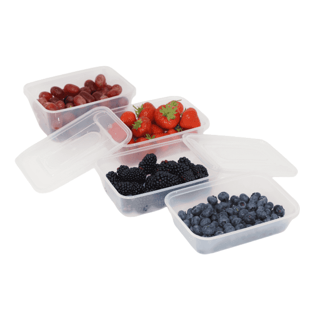 Meal Prep Plastic Containers (250 pcs) - Rectangular - High Quality Microwave-safe Plastic With Secure Lids - All Sizes Available