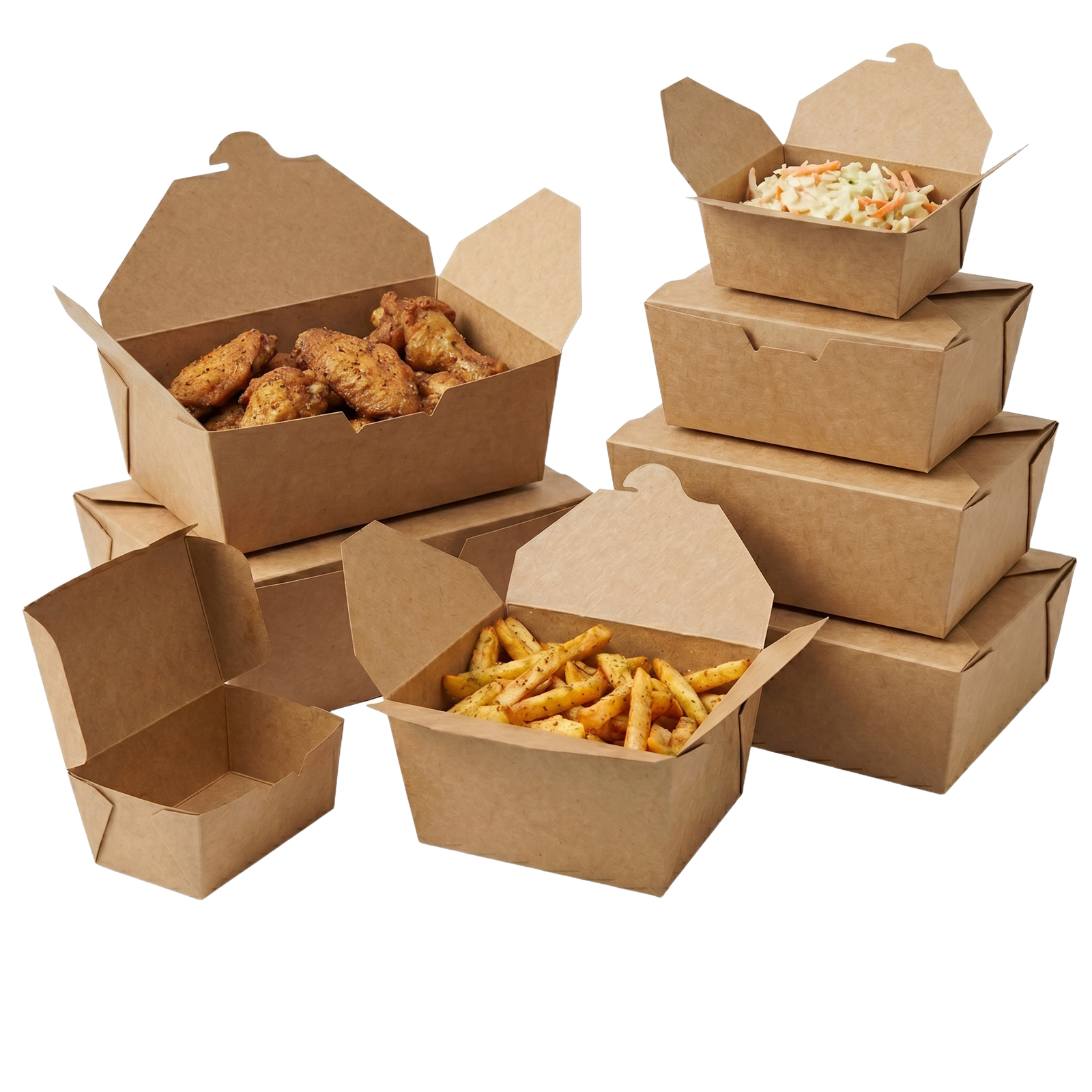 Brown Kraft Deli Boxes/Burger Boxes - Leakproof for Hot & Cold Products (All Sizes Available)