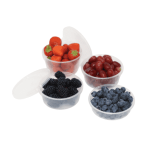 Meal Prep Plastic Containers (250 pcs) - Circular - High Quality Microwave-safe Plastic With Secure Lids - All Sizes Available