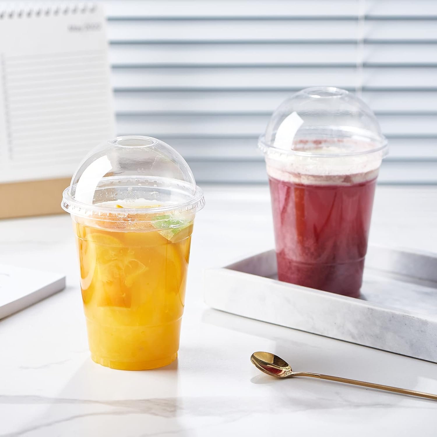 Smoothie Cups With Dome or Flat Lids - 1000 Cups / Lids (All Sizes Available) - Image 8