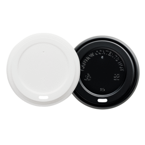 Coffee Cup Lids White/Black - (1000 Pcs) All Sizes Available