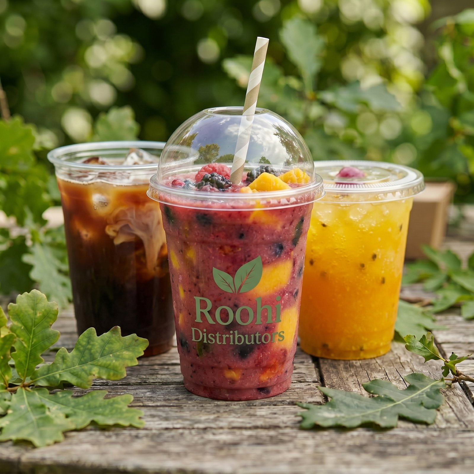 Smoothie Cups With Dome or Flat Lids - 1000 Cups / Lids (All Sizes Available) - Image 2