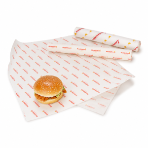 Greaseproof Paper Burger Wraps Pack 1000pcs (10x12.5) Red-Stripes