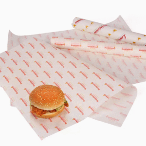 Greaseproof Paper Burger Wraps Pack 1000pcs (10x12.5) Red-Stripes